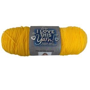 Hobby Lobby I Love This Yarn Yellow 330 Acrylic 5.8 oz